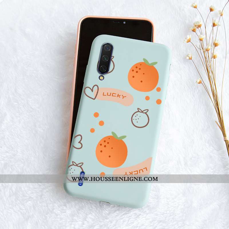 Housse Xiaomi Mi A3 Tendance Fluide Doux Étui Silicone Personnalisé Modèle Incassable Bleu