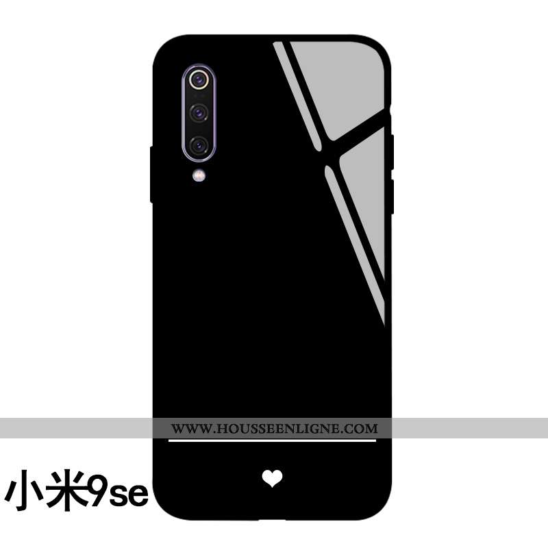 Housse Xiaomi Mi A3 Verre Personnalité Coque Miroir Fluide Doux Tendance Net Rouge Noir