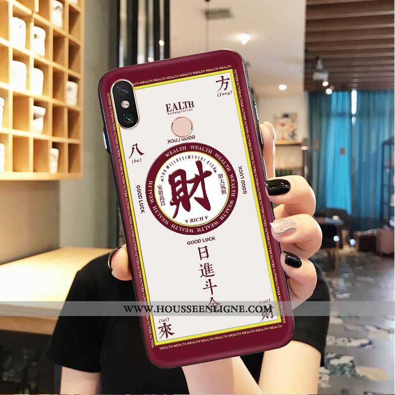 Housse Xiaomi Mi Max 3 Créatif Gaufrage Personnalité Étui Ornements Suspendus Protection Coque Verte