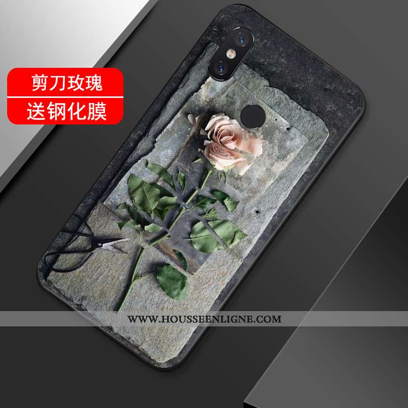 Housse Xiaomi Mi Max 3 Créatif Vintage Incassable Noir Étui Coque Tout Compris