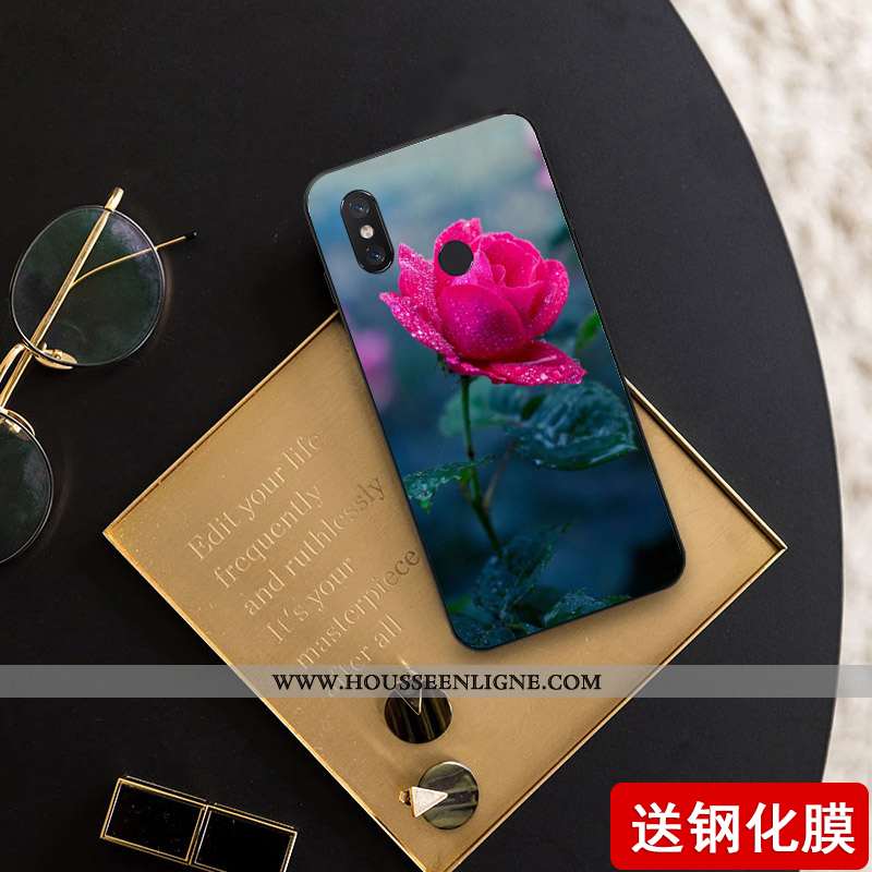 Housse Xiaomi Mi Max 3 Créatif Vintage Incassable Noir Étui Coque Tout Compris