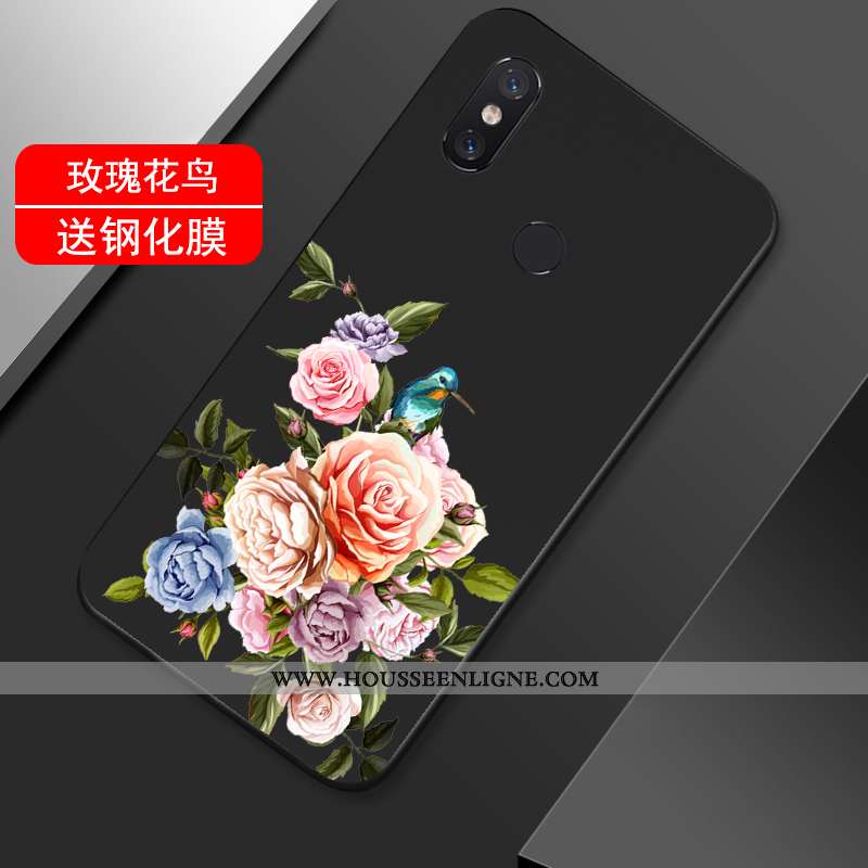 Housse Xiaomi Mi Max 3 Créatif Vintage Incassable Noir Étui Coque Tout Compris