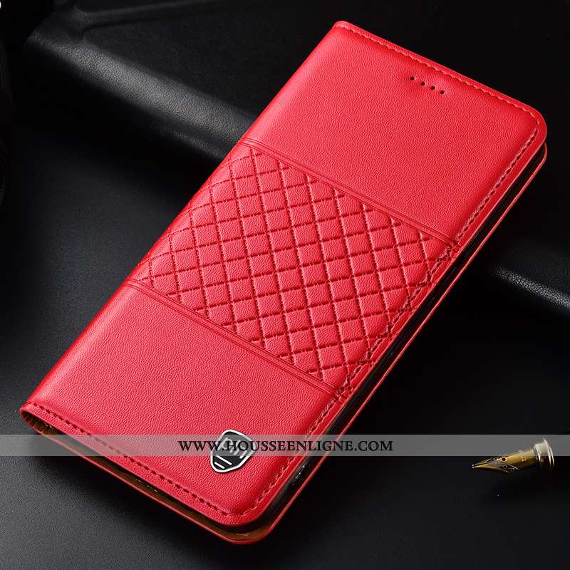 Housse Xiaomi Mi Max 3 Cuir Protection Petit Rouge Étui Mesh Incassable