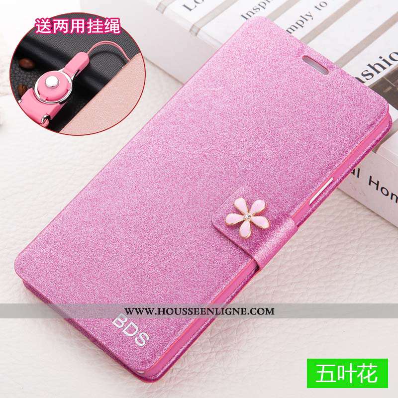Housse Xiaomi Mi Max 3 Cuir Protection Rouge Étui Téléphone Portable Tout Compris Incassable Rose