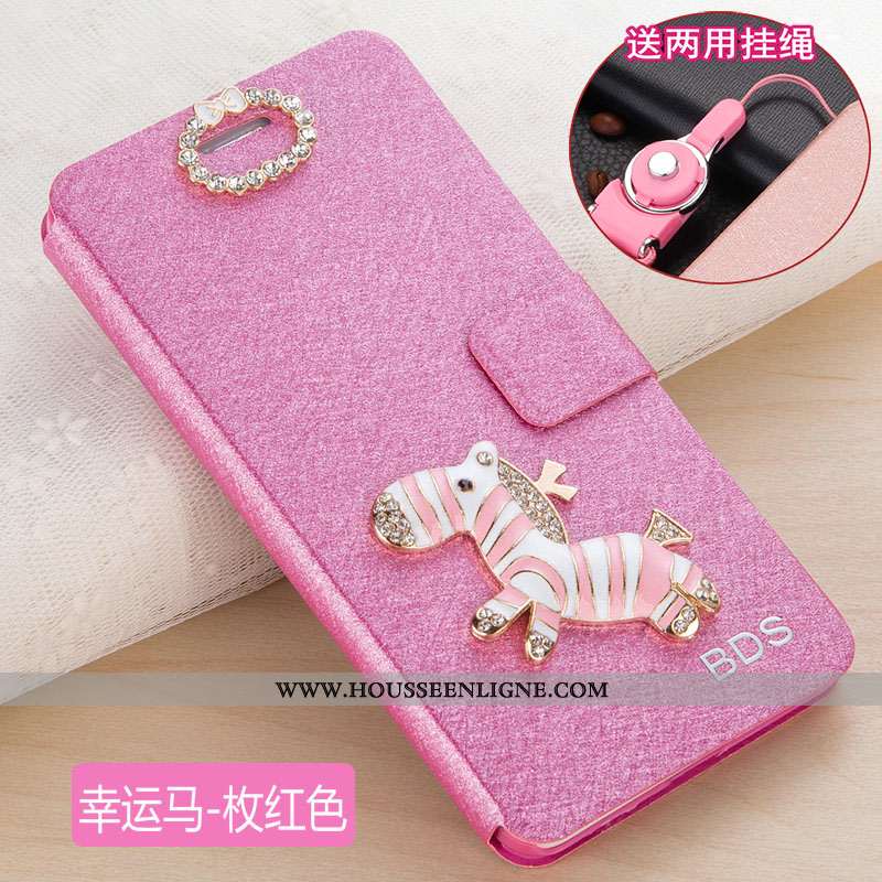 Housse Xiaomi Mi Max 3 Cuir Protection Rouge Étui Téléphone Portable Tout Compris Incassable Rose