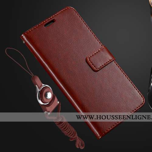 Housse Xiaomi Mi Max 3 Cuir Protection Étui Téléphone Portable Incassable Petit Clamshell Marron