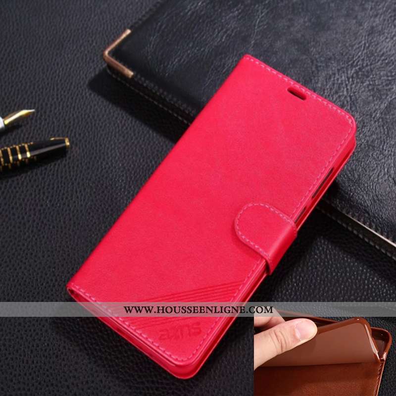 Housse Xiaomi Mi Max 3 Cuir Véritable Portefeuille Incassable Coque Petit Carte Protection Marron