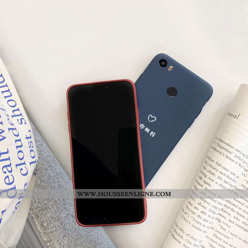 Housse Xiaomi Mi Max 3 Délavé En Daim Créatif Incassable Amoureux Tendance Téléphone Portable Bleu M