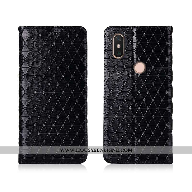 Housse Xiaomi Mi Max 3 Fluide Doux Silicone Incassable Tout Compris Cuir Véritable Marron Protection