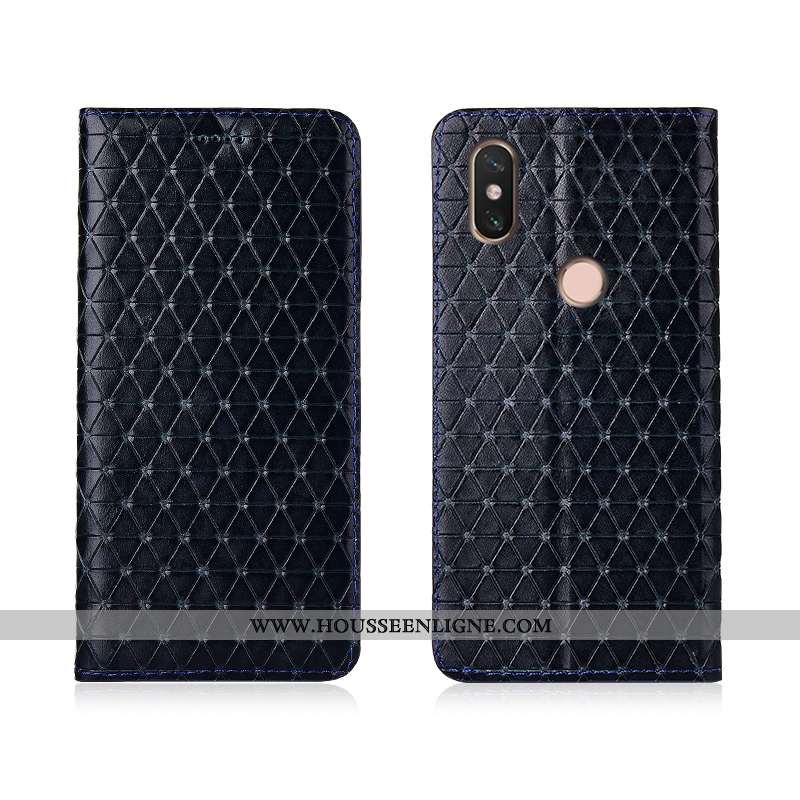 Housse Xiaomi Mi Max 3 Fluide Doux Silicone Incassable Tout Compris Cuir Véritable Marron Protection