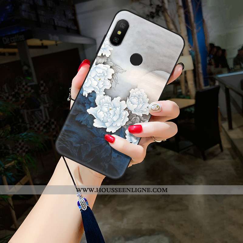 Housse Xiaomi Mi Max 3 Fluide Doux Silicone Petit Protection Coque Délavé En Daim Style Chinois Vert