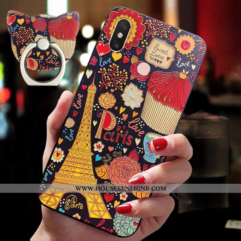 Housse Xiaomi Mi Max 3 Légère Fluide Doux Petit Coque Vintage Personnalité Incassable Rose