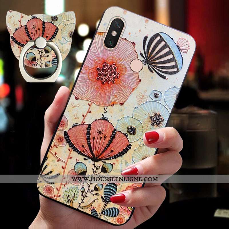 Housse Xiaomi Mi Max 3 Légère Fluide Doux Petit Coque Vintage Personnalité Incassable Rose