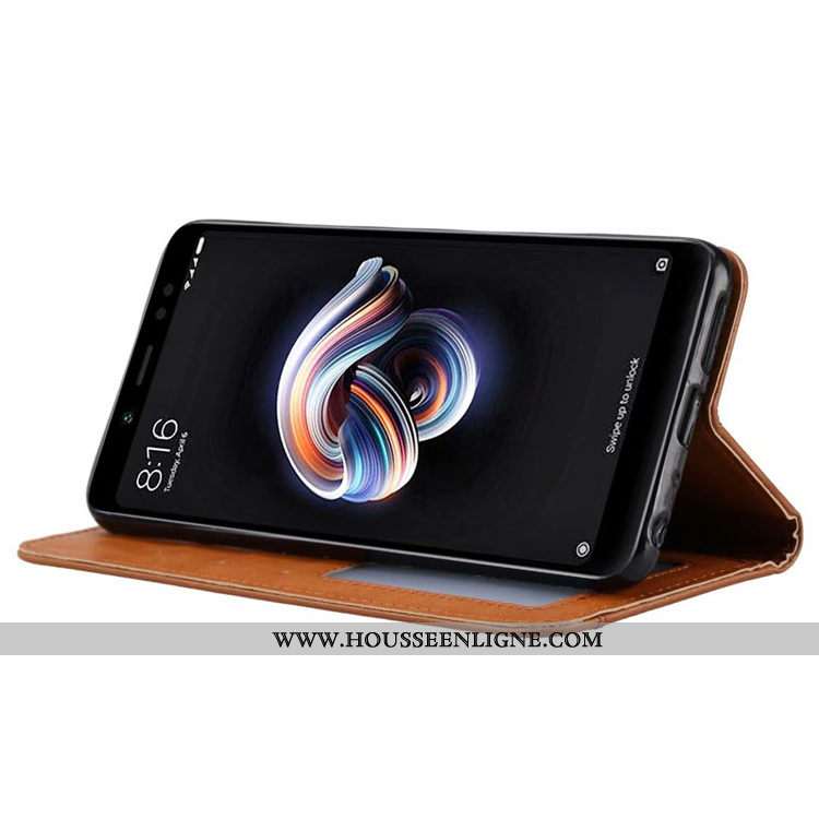 Housse Xiaomi Mi Max 3 Modèle Fleurie Cuir Téléphone Portable Noir Une Agrafe Magnétisme