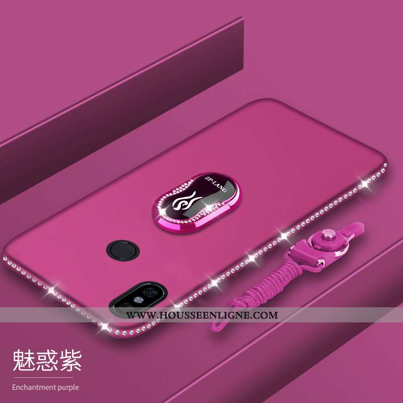 Housse Xiaomi Mi Max 3 Ornements Suspendus Fluide Doux Rouge Tout Compris Coque Délavé En Daim Prote
