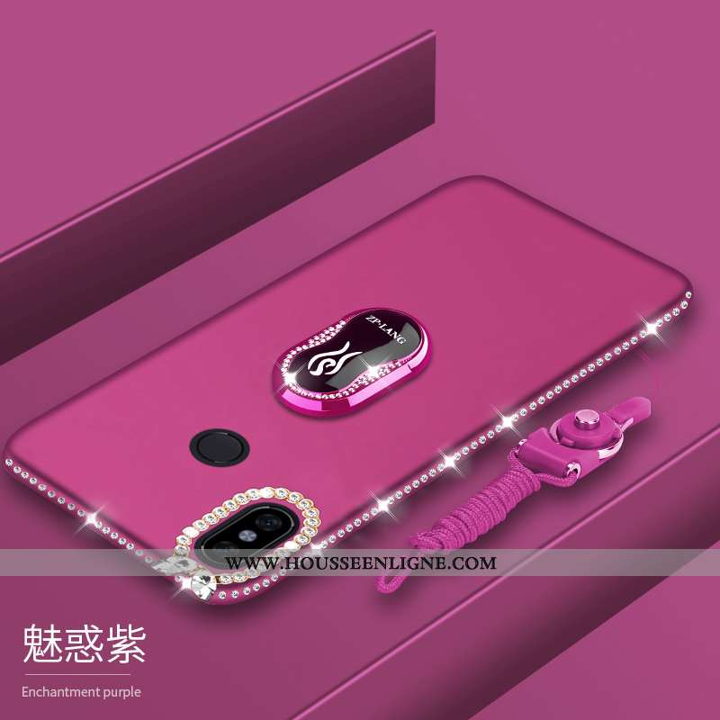 Housse Xiaomi Mi Max 3 Ornements Suspendus Fluide Doux Rouge Tout Compris Coque Délavé En Daim Prote
