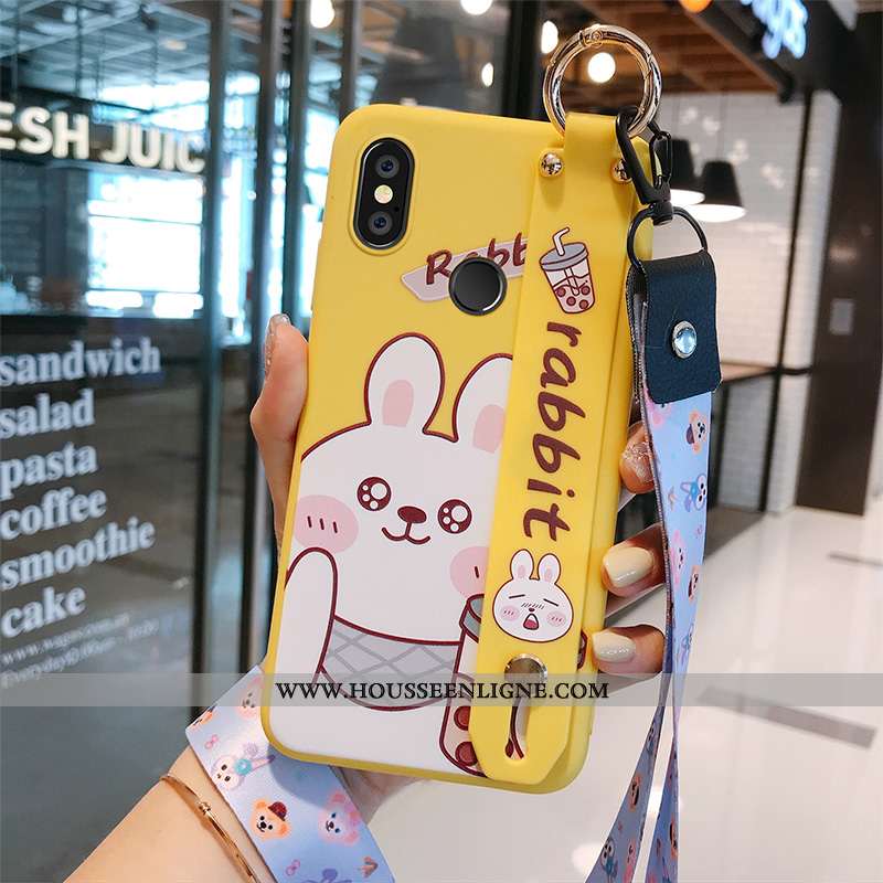 Housse Xiaomi Mi Max 3 Personnalité Créatif Incassable Jaune Coque Téléphone Portable Lapin