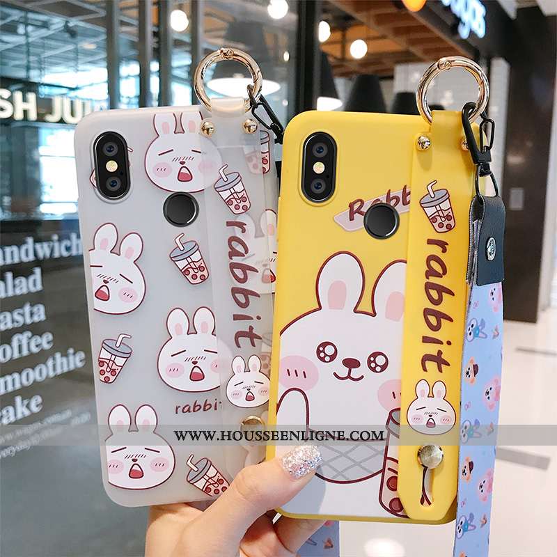 Housse Xiaomi Mi Max 3 Personnalité Créatif Incassable Jaune Coque Téléphone Portable Lapin
