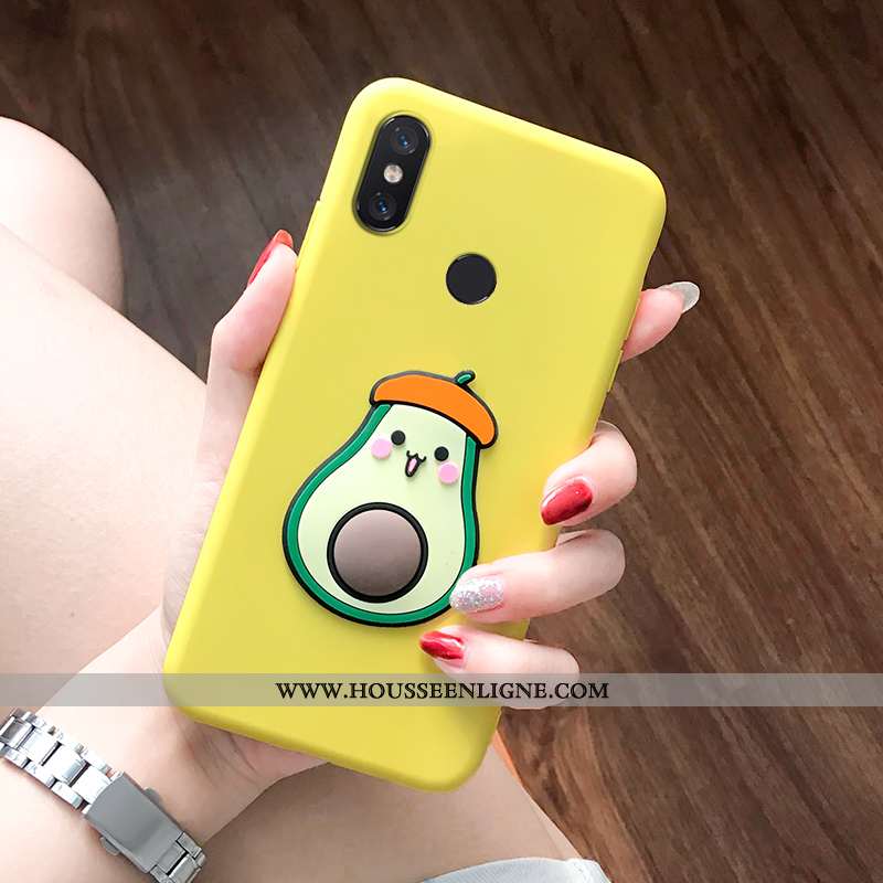 Housse Xiaomi Mi Max 3 Personnalité Créatif Vent Charmant Coque Dimensionnel Tendance Jaune