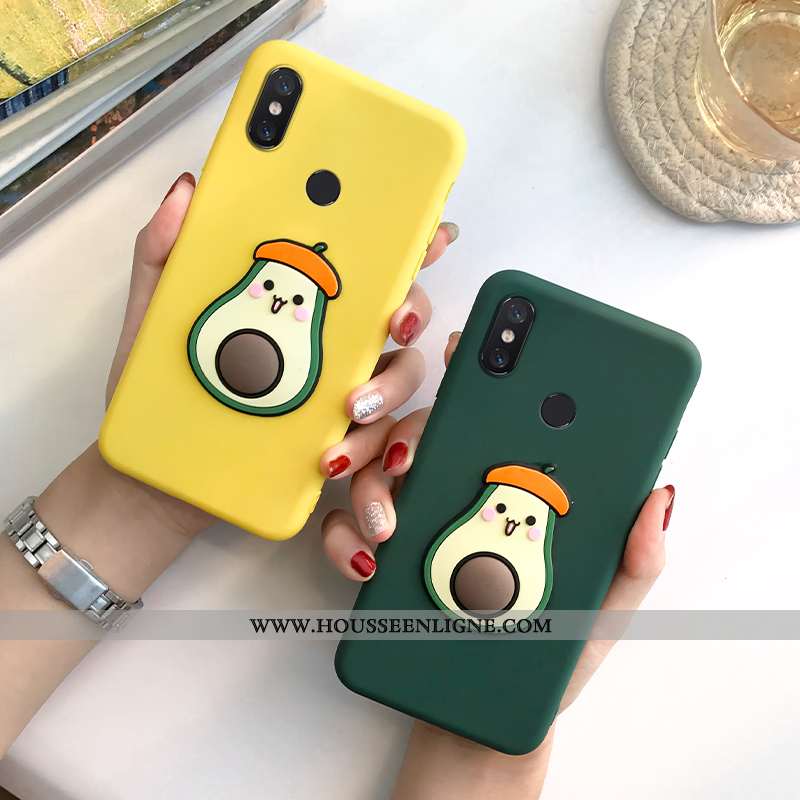 Housse Xiaomi Mi Max 3 Personnalité Créatif Vent Charmant Coque Dimensionnel Tendance Jaune