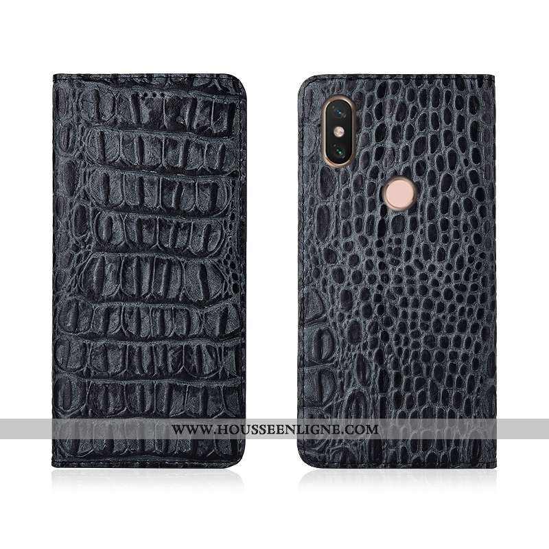 Housse Xiaomi Mi Max 3 Protection Cuir Véritable Cuir Nouveau Téléphone Portable Clamshell Tout Comp