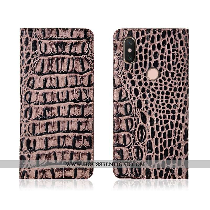 Housse Xiaomi Mi Max 3 Protection Cuir Véritable Cuir Nouveau Téléphone Portable Clamshell Tout Comp