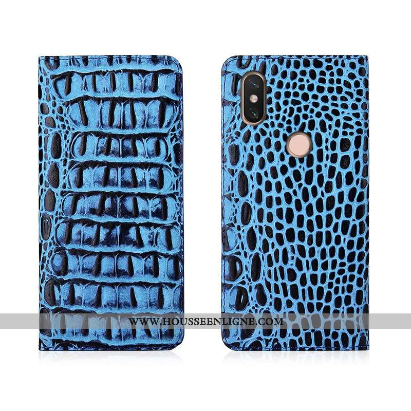 Housse Xiaomi Mi Max 3 Protection Cuir Véritable Cuir Nouveau Téléphone Portable Clamshell Tout Comp