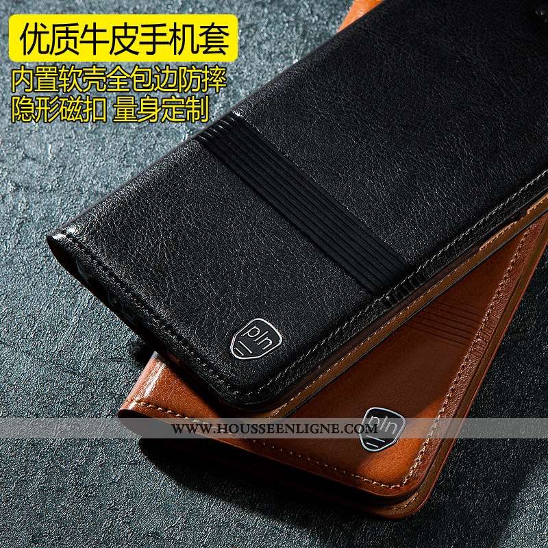 Housse Xiaomi Mi Max 3 Protection Cuir Véritable Marron Téléphone Portable Tout Compris Petit Étui