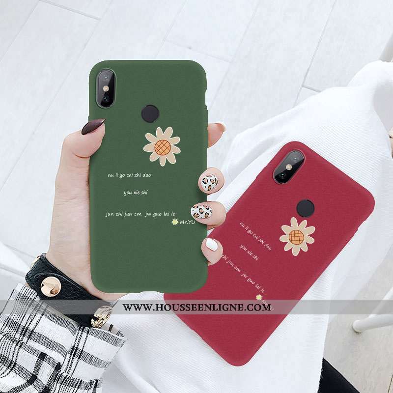 Housse Xiaomi Mi Max 3 Protection Fluide Doux Incassable Téléphone Portable Tournesol Étui Frais Ver
