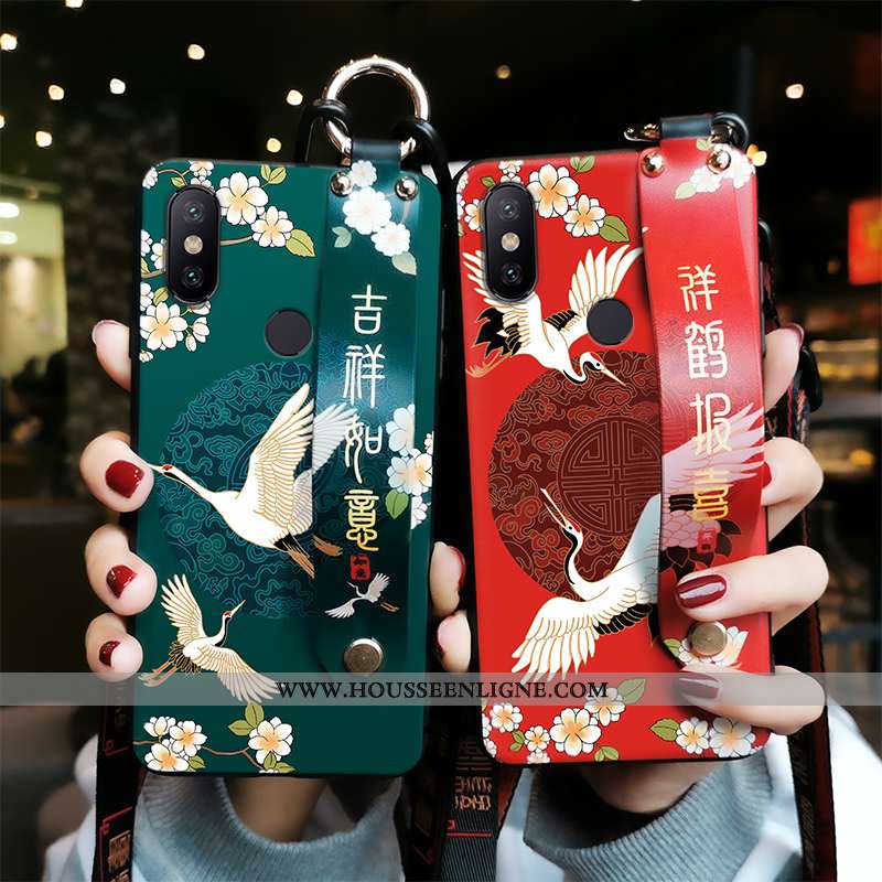 Housse Xiaomi Mi Max 3 Protection Ornements Suspendus Petit Net Rouge Tout Compris Bleu Marin Silico