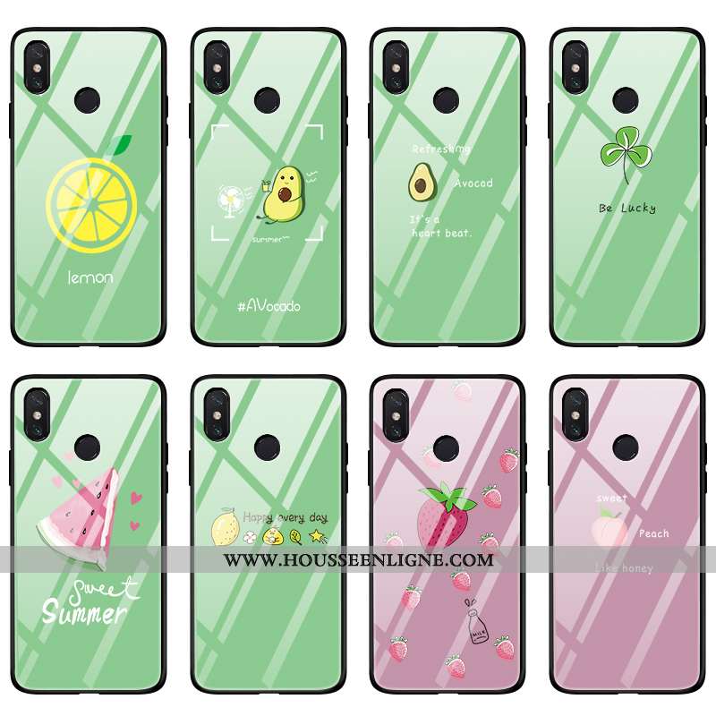 Housse Xiaomi Mi Max 3 Protection Verre Incassable Téléphone Portable Difficile Tendance Frais Verte