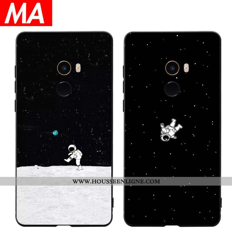 Housse Xiaomi Mi Max 3 Silicone Créatif Petit Vent Simple Clair Téléphone Portable Noir