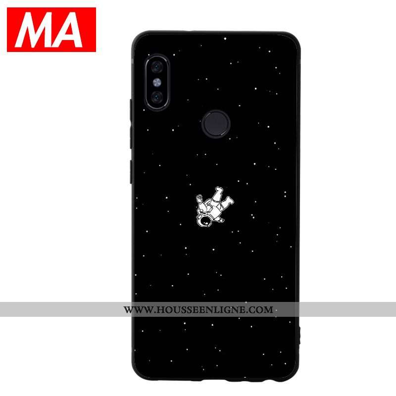 Housse Xiaomi Mi Max 3 Silicone Créatif Petit Vent Simple Clair Téléphone Portable Noir