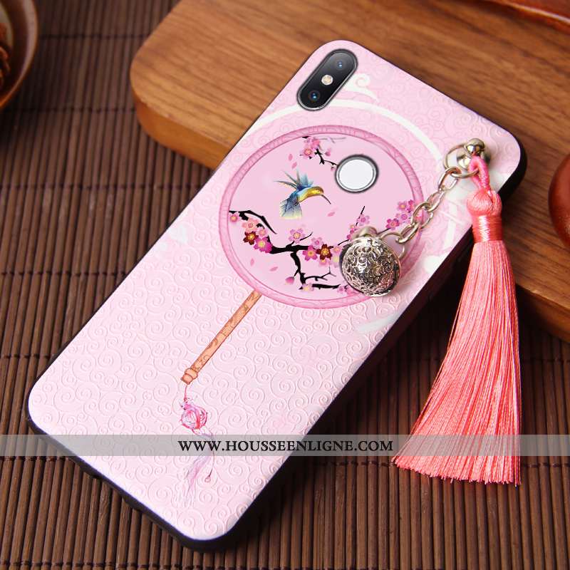 Housse Xiaomi Mi Max 3 Silicone Protection Créatif Coque Fluide Doux Net Rouge Rose