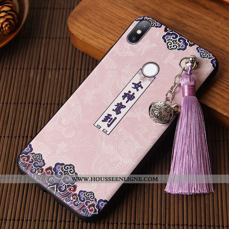 Housse Xiaomi Mi Max 3 Silicone Protection Créatif Coque Fluide Doux Net Rouge Rose