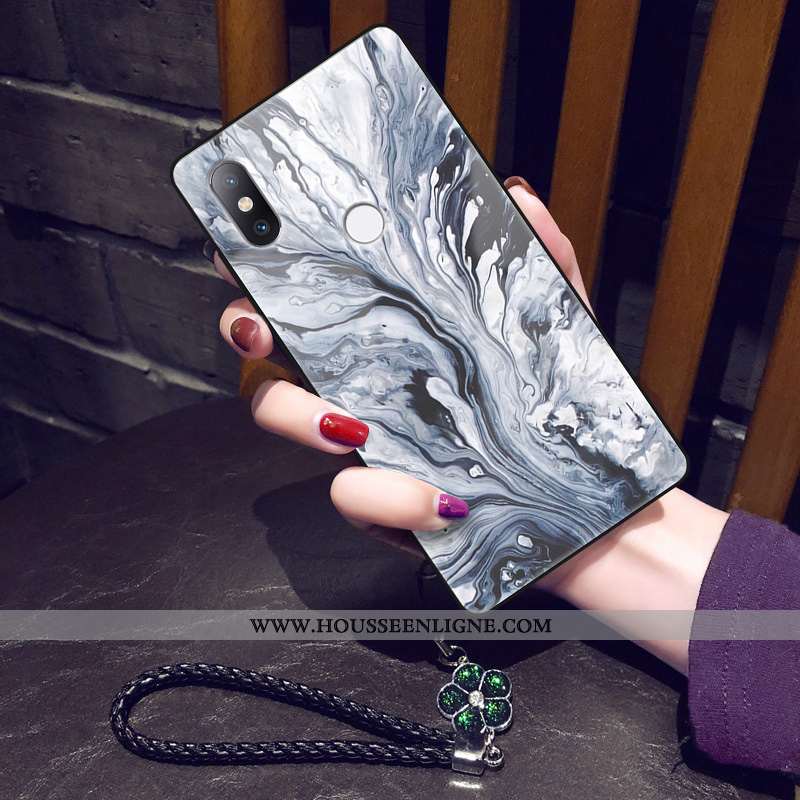 Housse Xiaomi Mi Max 3 Tendance Fluide Doux Net Rouge Délavé En Daim Étui Petit Personnalité Rose