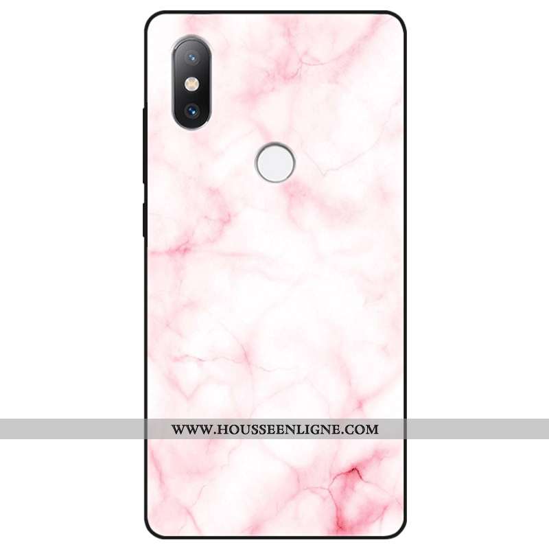 Housse Xiaomi Mi Max 3 Tendance Fluide Doux Net Rouge Délavé En Daim Étui Petit Personnalité Rose