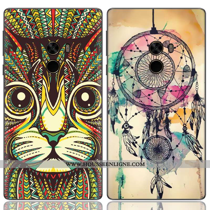 Housse Xiaomi Mi Mix 2 Fluide Doux Créatif Tendance Étui Petit Téléphone Portable Peinture À L'huile