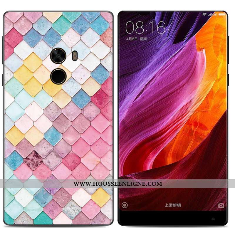 Housse Xiaomi Mi Mix 2 Fluide Doux Créatif Tendance Étui Petit Téléphone Portable Peinture À L'huile