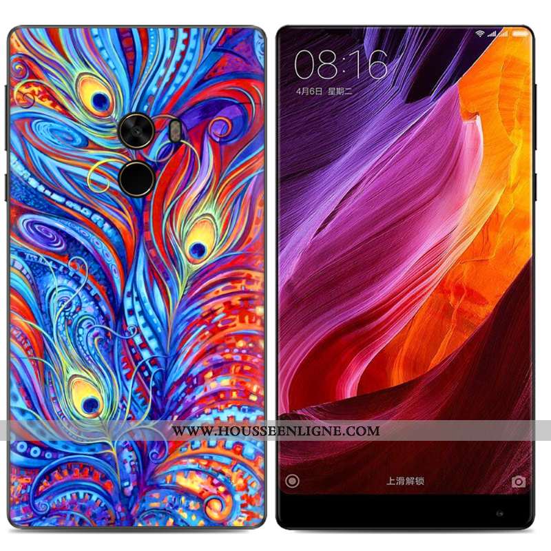 Housse Xiaomi Mi Mix 2 Fluide Doux Créatif Tendance Étui Petit Téléphone Portable Peinture À L'huile