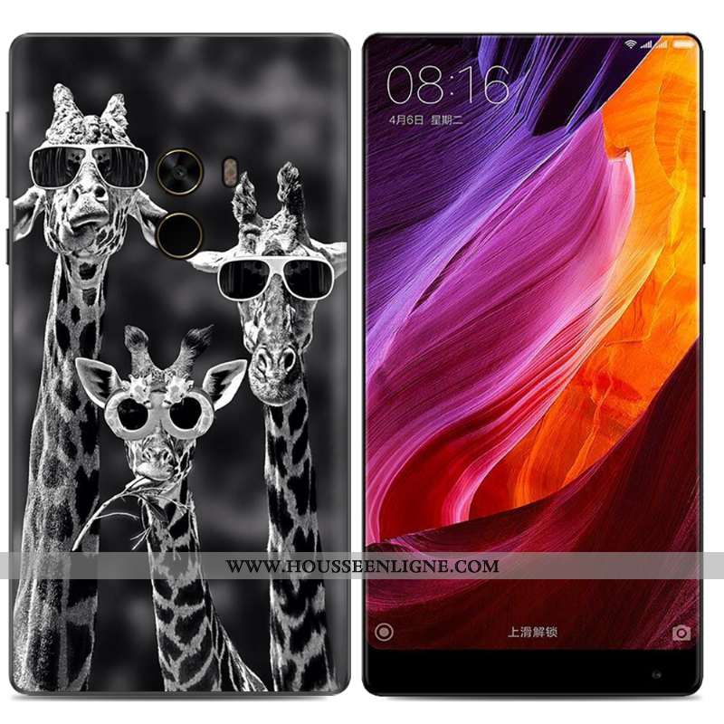 Housse Xiaomi Mi Mix 2 Fluide Doux Créatif Tendance Étui Petit Téléphone Portable Peinture À L'huile