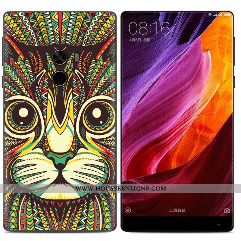Housse Xiaomi Mi Mix 2 Fluide Doux Créatif Tendance Étui Petit Téléphone Portable Peinture À L'huile