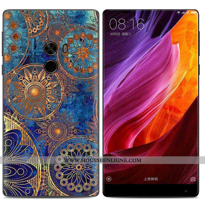 Housse Xiaomi Mi Mix 2 Fluide Doux Créatif Tendance Étui Petit Téléphone Portable Peinture À L'huile