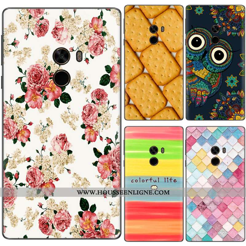 Housse Xiaomi Mi Mix 2 Fluide Doux Créatif Tendance Étui Petit Téléphone Portable Peinture À L'huile