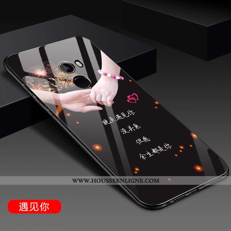 Housse Xiaomi Mi Mix 2 Silicone Protection Téléphone Portable Coque Fluide Doux Étui Noir