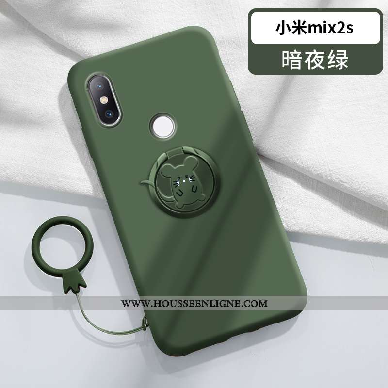 Housse Xiaomi Mi Mix 2s Charmant Ultra Silicone Créatif Coque Nouveau Petit Bleu Foncé