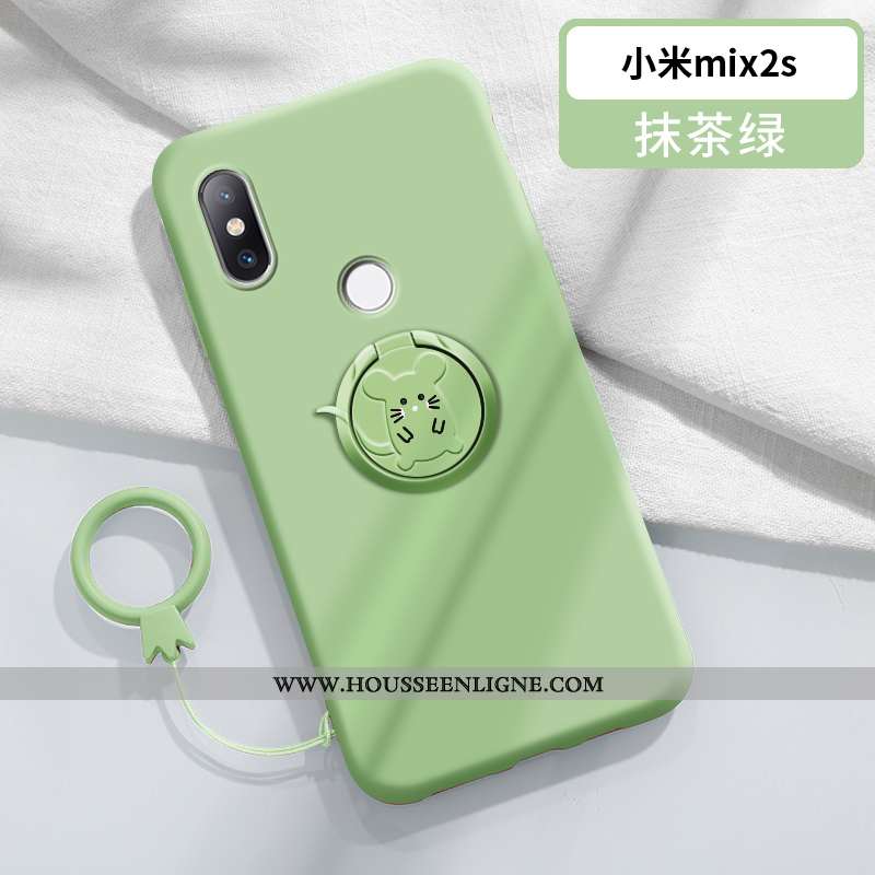 Housse Xiaomi Mi Mix 2s Charmant Ultra Silicone Créatif Coque Nouveau Petit Bleu Foncé