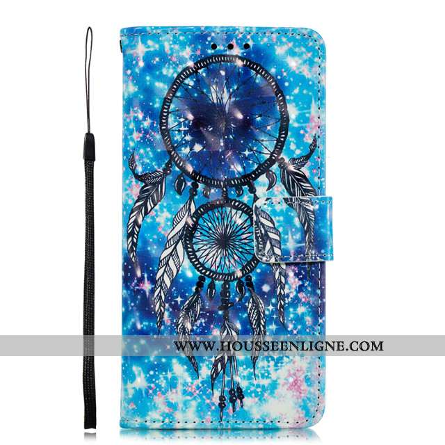 Housse Xiaomi Mi Mix 2s Cuir Dessin Animé Bleu Incassable Téléphone Portable Petit Coque