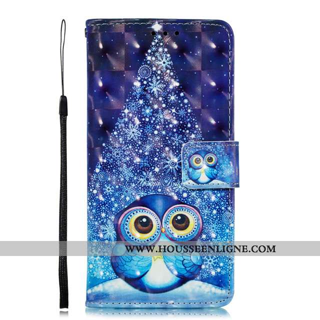 Housse Xiaomi Mi Mix 2s Cuir Dessin Animé Bleu Incassable Téléphone Portable Petit Coque