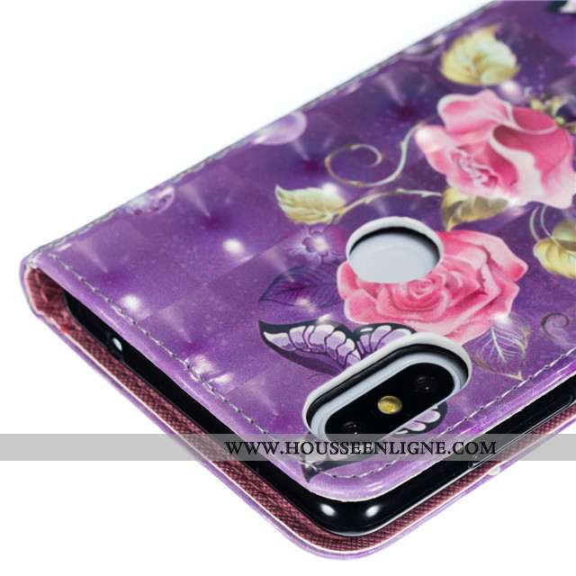 Housse Xiaomi Mi Mix 2s Cuir Dessin Animé Bleu Incassable Téléphone Portable Petit Coque